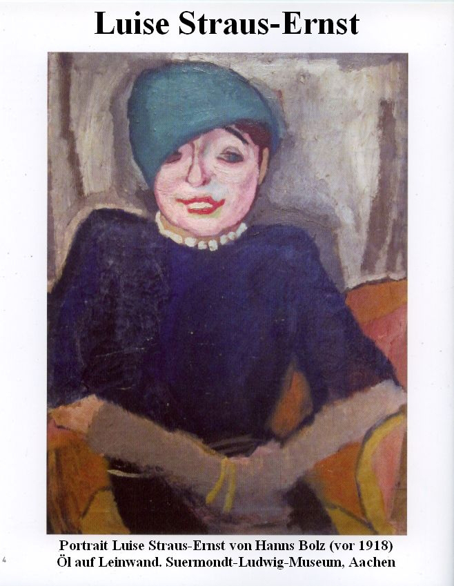 Portrait Luise Straus-Ernst von Hanns Bolz